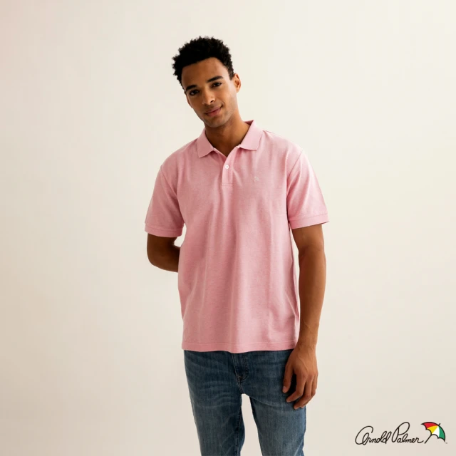 Arnold Palmer 雨傘 男裝-質感品牌文字刺繡T恤