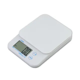 【DRETEC】日本『巴克特』高精度玻璃廚房料理電子秤-白色-5kg/0.1g(KS-515DWTKO)
