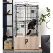 【IRIS OHYAMA 愛麗思歐雅瑪】米可多寵物精品 櫥櫃式貓屋PKC-800 貓貓樂園三層貓籠(3in1 雙層跳板)