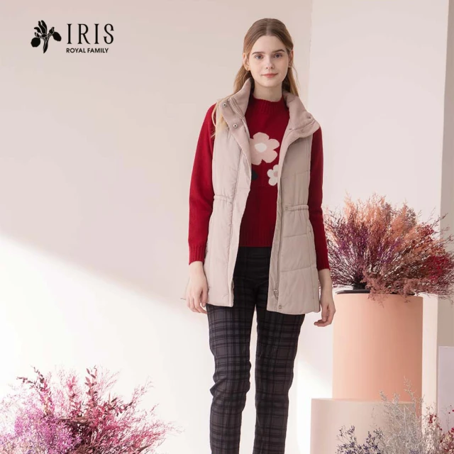 IRIS 艾莉詩 質感撞色針織外套-2色(36832)優惠推