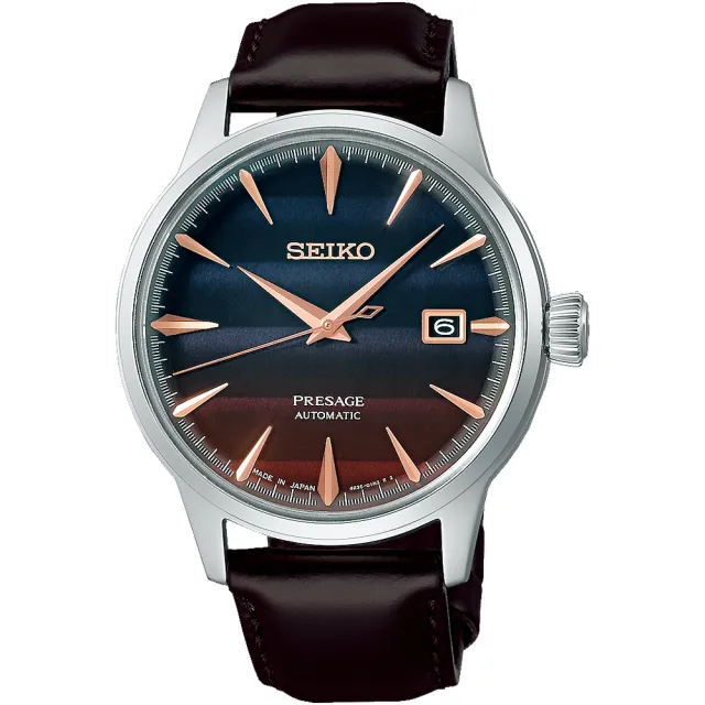 【SEIKO 精工】Presage 限量 紫色日落 STAR BAR 聯名機械錶 送6入手錶收藏盒(SRPK75J1/4R35-06F0P)