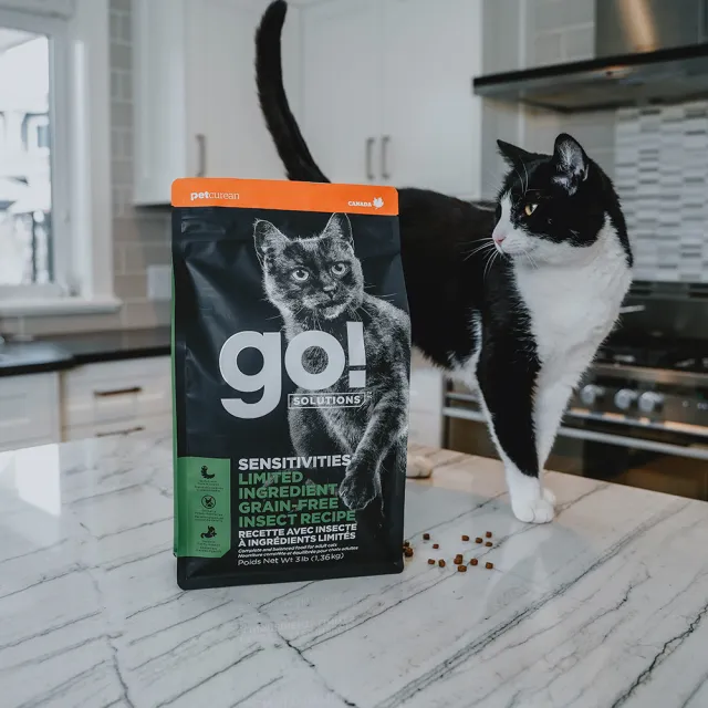 【Go!】低致敏黑水虻 3磅 貓咪低敏系列 單一肉無穀天然糧(貓糧 貓飼料 蟲蛋白 腸胃敏感 全齡貓 寵物食品)