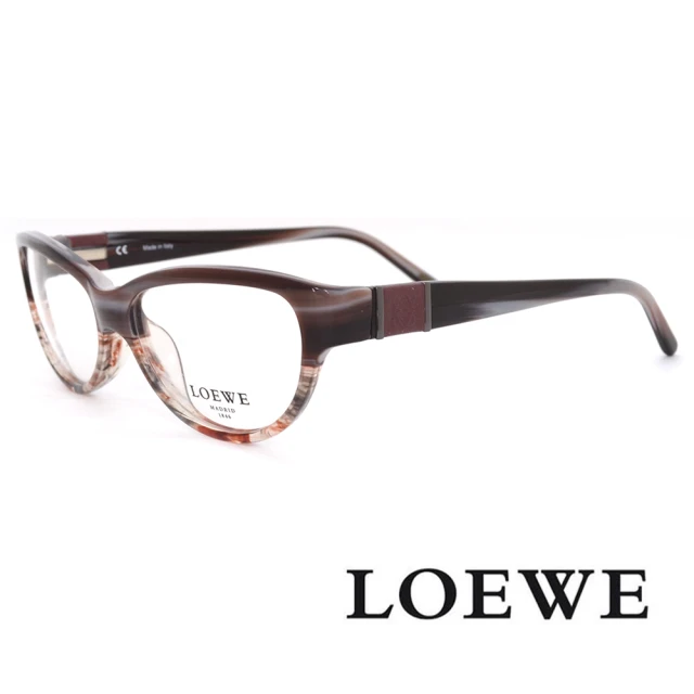 【LOEWE 羅威】小清新LOGO款-微圓框光學眼鏡(銀河紫 VLW755-0AEP)