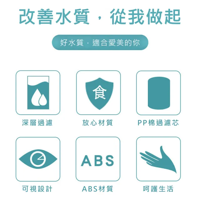 【KOKOYI】2入組-淨水快拆可換濾心水龍頭過濾器(廚房 浴室 好安裝 蓮蓬頭花灑過濾器 洗澡 沐浴)