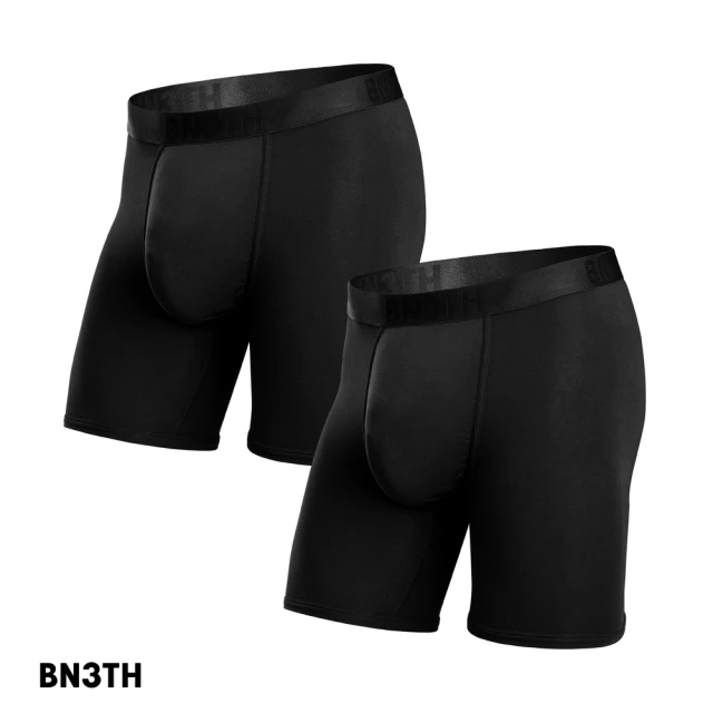 BN3TH 畢尼適BN3TH 畢尼適 經典貼身長版男四角褲兩件組(瞬黑)