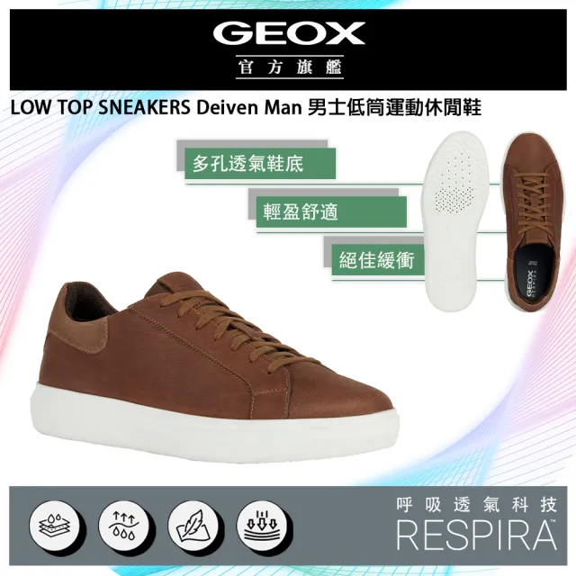 【GEOX】Deiven Man 男士低筒運動鞋 棕(RESPIRA™ GM3F104-20)