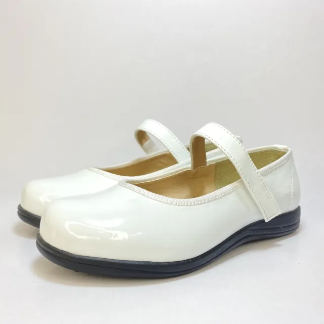 【小童心鞋坊】女童黑皮鞋 學生鞋 白皮鞋 台灣製造 黑色 白色 兒童 表演鞋 花童鞋(326系列 素面)