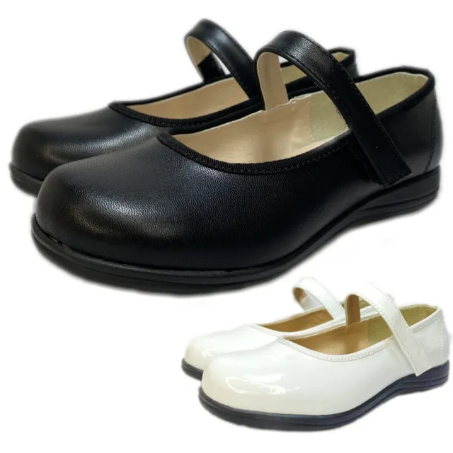 【小童心鞋坊】女童黑皮鞋 學生鞋 白皮鞋 台灣製造 黑色 白色 兒童 表演鞋 花童鞋(326系列 素面)
