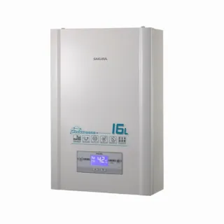 【SAKURA 櫻花】無線溫控智能恆溫熱水器DH1628 16L(LPG/FE式 原廠安裝)