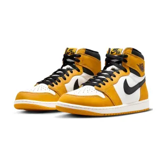 【NIKE 耐吉】Air Jordan 1 HIGH OG Yellow Ochre 黑黃 高筒 男鞋(DZ5485-701)