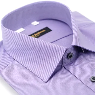 【金安德森】紫色條紋吸排窄版長袖襯衫-fast