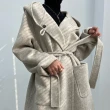 【巴黎精品】羊毛大衣毛呢外套(中長款加厚連帽雙面呢女外套2色a1dg2)