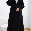 【巴黎精品】羊毛大衣毛呢外套(時尚長版寬鬆修身女外套3色a1dg26)