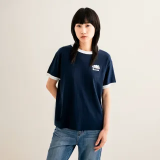 【Roots】Roots 女裝- COOPER滾邊短袖T恤(深藍色)