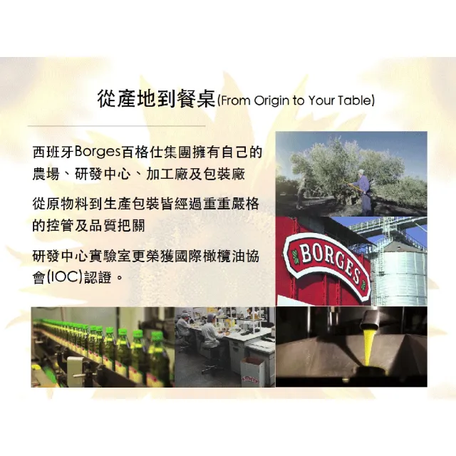 【BORGES 百格仕】100%純葵花油 西班牙原裝原瓶進口(1000ml/瓶)