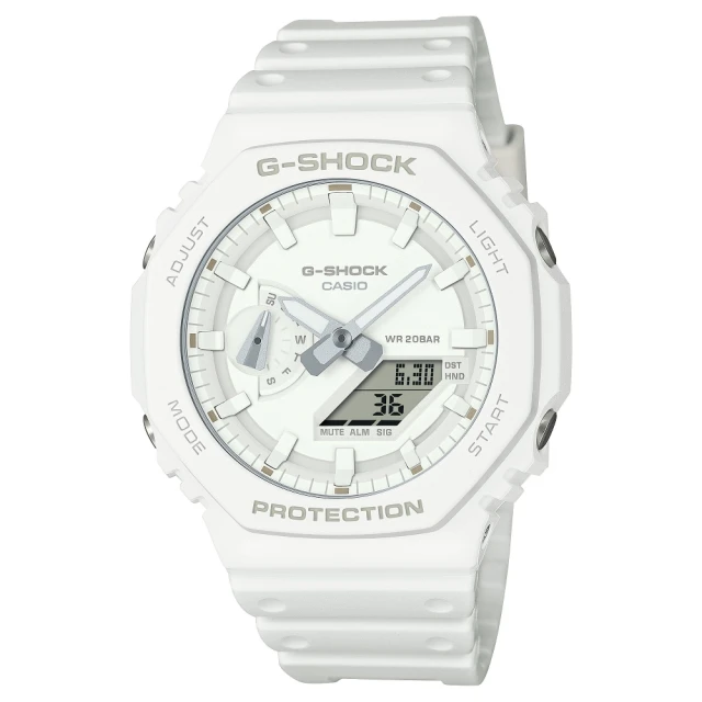 CASIO 卡西歐 G-SHOCK八角單色美學雙顯錶(GA-2100-7A7)