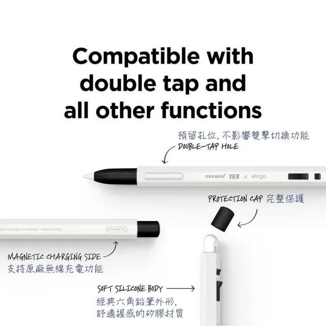 【Elago】Apple Pencil 2代&Pro MONAMI 153聯名筆套