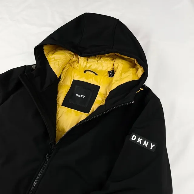 DKNY】DKNY 男款鋪棉防風防風衣連帽外套Donna Karan(鋪棉外套連帽外套