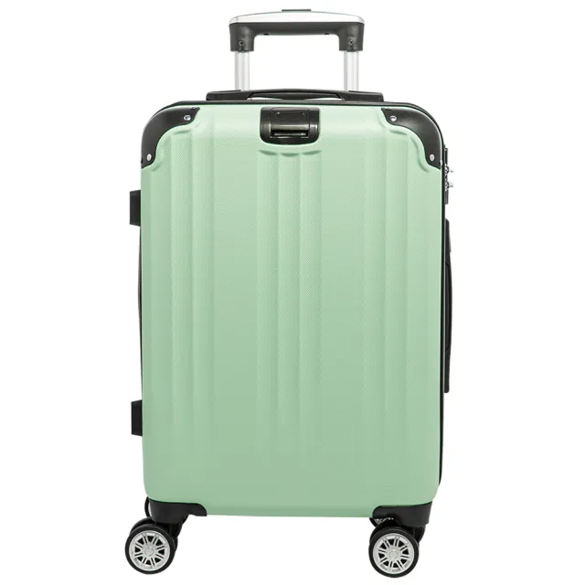 【DF travel】SUNPLAY繽紛玩色TSA密碼鎖ABS拉鍊可加大靜音飛機輪20吋行李箱-共8色