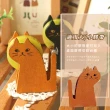 【貓咪切割】日式復古木質貓咪膠台(鋸齒刀片 膠帶 指膠帶 手帳 文具 工具 辦公室)