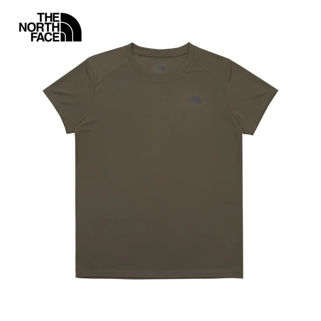 The North Face 北面男女款綠色吸濕排汗舒適短袖T恤｜8AUT21L