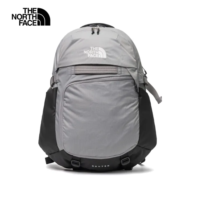 【The North Face 官方旗艦】北面男女款灰色大容量舒適背負休閒後背包｜52SFGVV