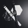 【Calvin Klein 凱文克萊】Window系列 銀框 黑面 矩形錶  黑色皮革錶帶 手錶 腕錶 CK錶 情人節(K2M23107)