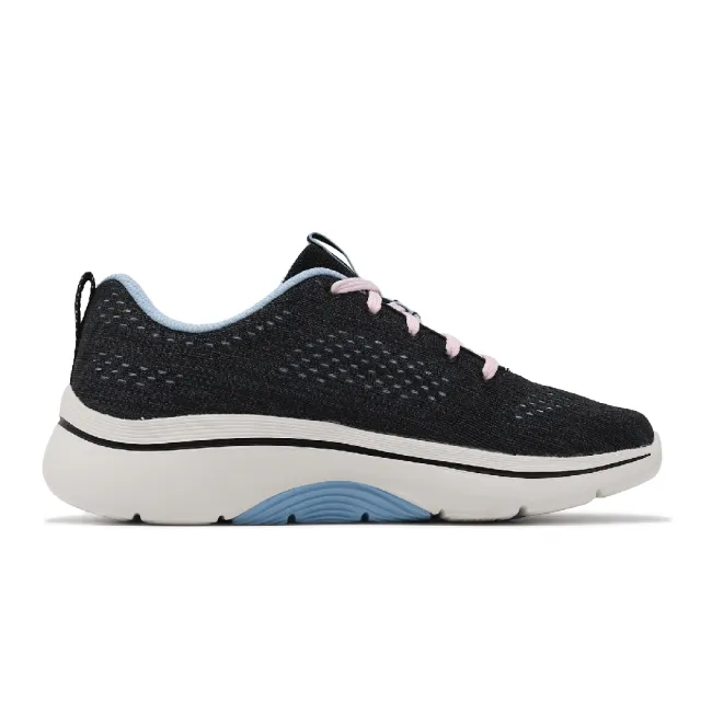 【SKECHERS】休閒鞋 Go Walk Arch Fit 2.0 女鞋 黑 藍 輕量 緩震 回彈 健走鞋 運動鞋(125311-BKBL)