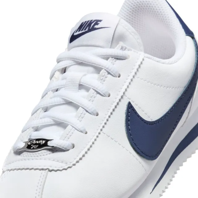 【NIKE 耐吉】復古慢跑鞋 休閒鞋 阿甘_大童22.5-25_白色_CORTEZ BASIC SL GS(904764106)