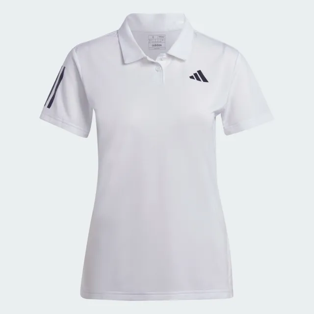 【adidas 愛迪達】運動上衣 短袖POLO 女上衣 CLUB POLO(HY2703)