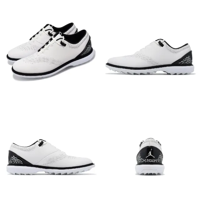 【NIKE GOLF】高爾夫球鞋 Jordan ADG 4 男鞋 女鞋 白 黑 皮革 緩衝 抓地 爆裂紋 喬丹 運動鞋(DM0103-110)