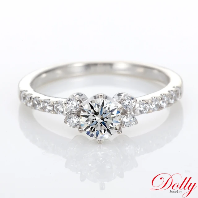DOLLYDOLLY 0.50克拉 求婚戒18K金完美車工鑽石戒指(047)