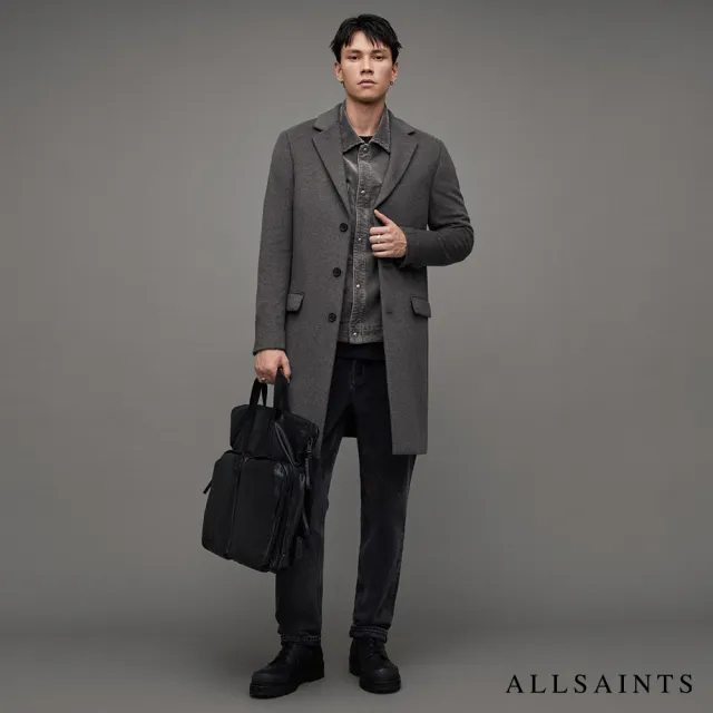 【ALLSAINTS】簡約紳士羊毛單排釦中長版大衣(4款任選)