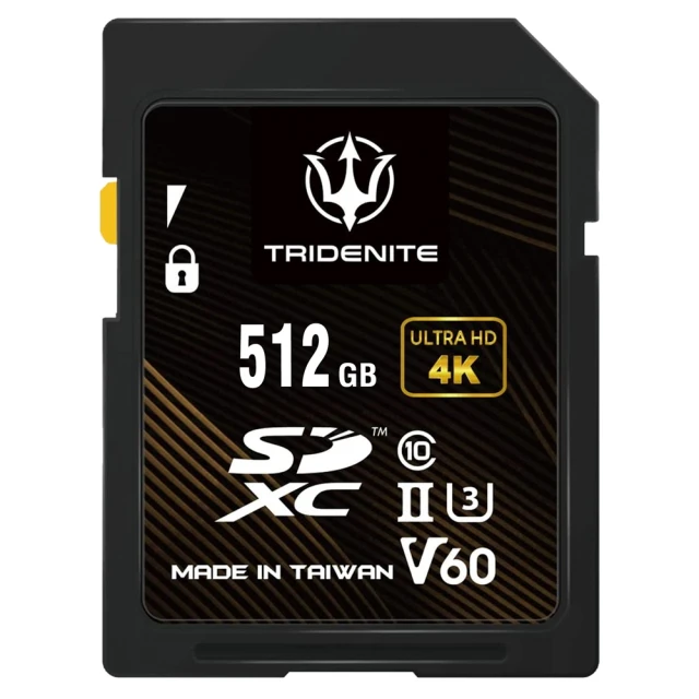 TRIDENITETRIDENITE V60 UHS-II 專業級SDXC 512GB記憶卡 高耐用 U3 4K(日本原廠直營)