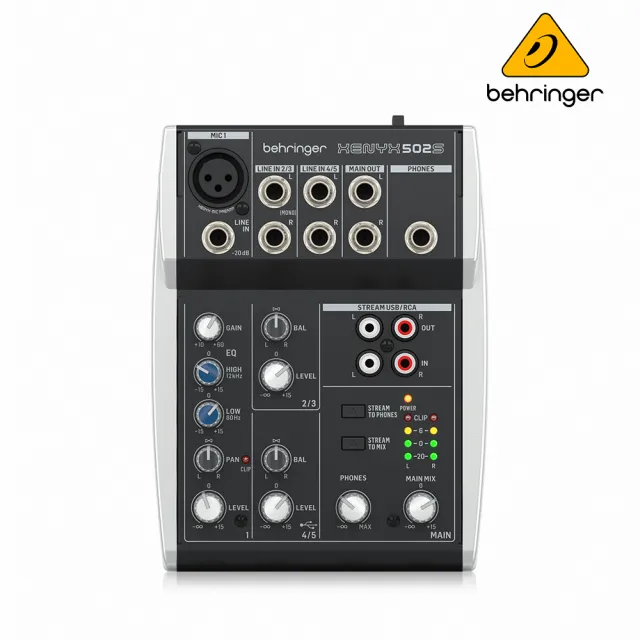 【BEHRINGER】XENYX 502S 5 軌混音器(原廠公司貨 商品保固有保障)