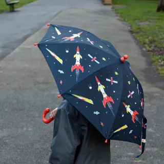 【Rex London】兒童雨傘 火箭(遮陽傘 晴雨傘 直傘)