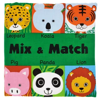 【K’s Kids 奇智奇思】學習布書：Mix & Match 動物變變變(寶寶布書/低幼/互動/英文布書/遊戲書)
