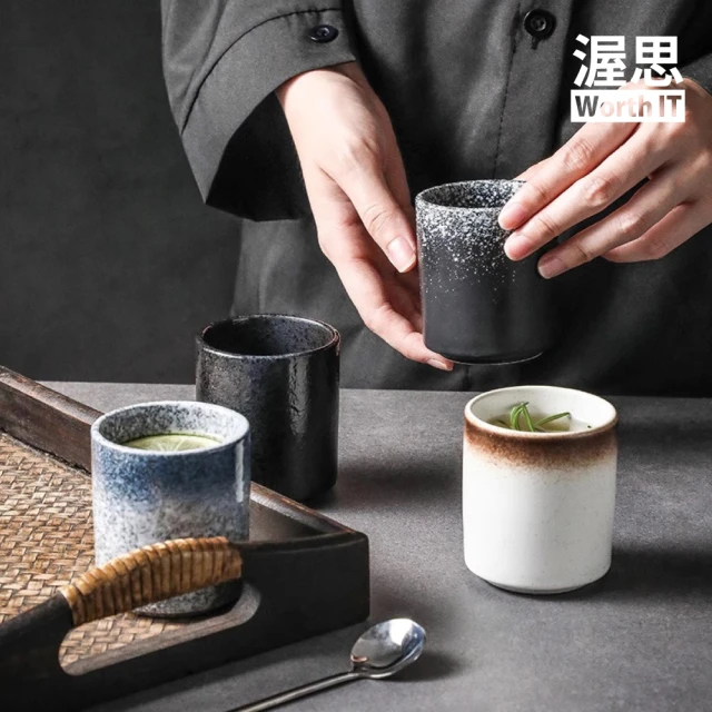 【渥思】日式復古陶瓷茶杯-110ml(水杯.茶具.泡茶杯)
