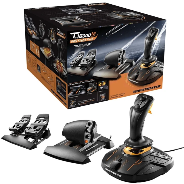 Thrustmaster 圖馬斯特 T16000M FCS Hotas Flightpack 飛行搖桿 油門節流閥 飛行踏板 套裝(支援 PC)