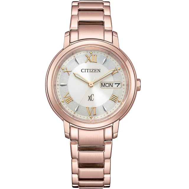 CITIZEN 星辰 XC 亞洲限定款 櫻花粉紅金 光動能腕錶(EW2426-62A)