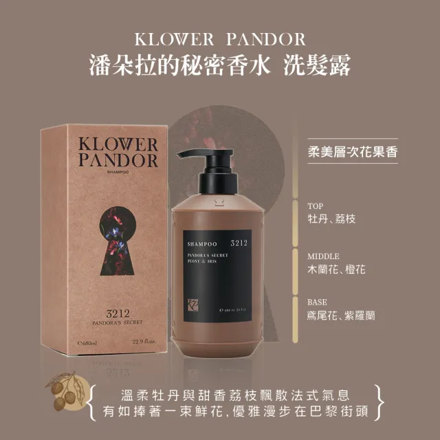 【KLOWER PANDOR】KP記憶香氛 ME TIME時光香水洗髮露680ml-3入組(多款任選)