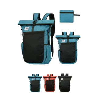 【May Shop】輕量! 可摺疊好攜帶 自助旅遊 輕旅遊 登山健行摺疊後背包