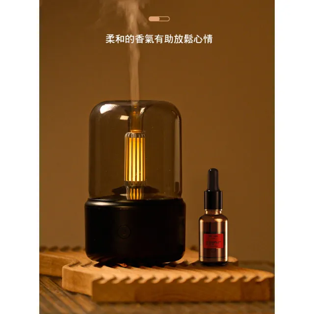 【BeOK】創意燭光香薰加濕器 USB桌面氣氛家用薰香水氧機