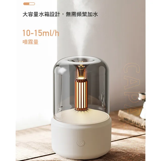 【BeOK】創意燭光香薰加濕器 USB桌面氣氛家用薰香水氧機