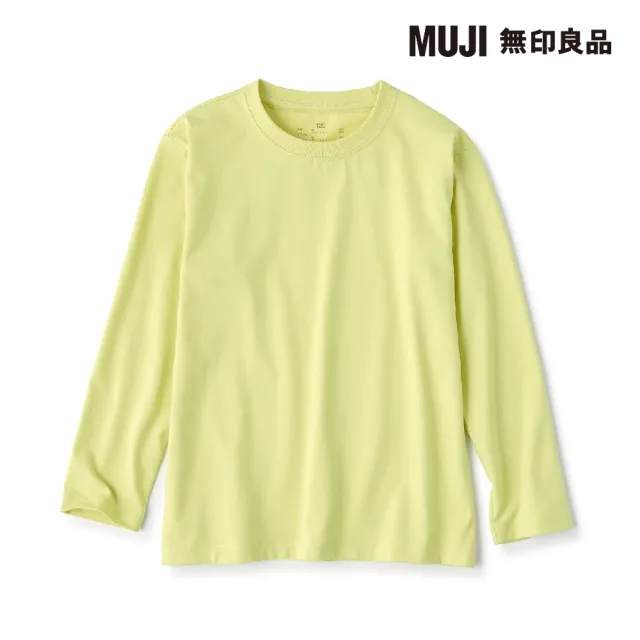 【MUJI 無印良品】兒童棉混聚酯纖維圓領長袖T恤(共6色)