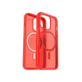 【OtterBox】iPhone 13 Pro 6.1吋 Symmetry Plus 炫彩幾何保護殼-透紅(支援MagSafe)