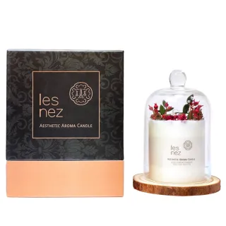 【Les nez 香鼻子】永生花藝術香氛蠟燭(玻璃盅禮盒組/送禮)