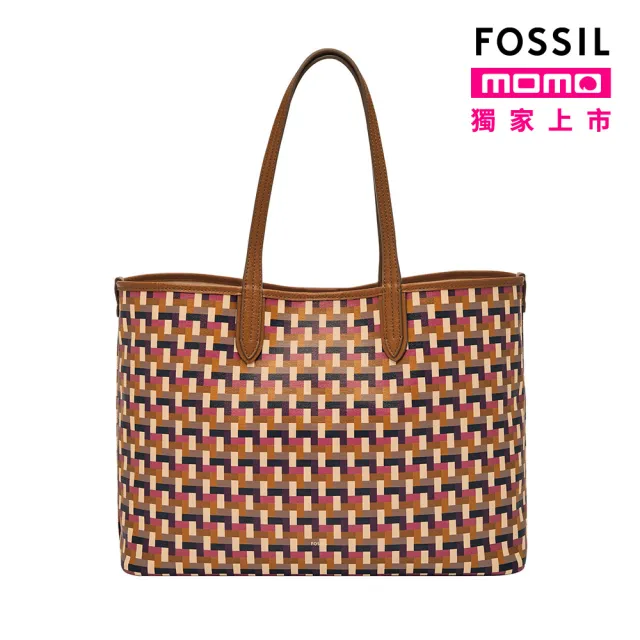 【FOSSIL 官方旗艦館】Williamson 托特包-棕紫階梯 ZB11020564