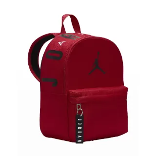 【NIKE 耐吉】後背包 Jordan Air 兒童款 紅 黑 大空間 背帶軟墊 多夾層 書包 雙肩包 背包(JD2413029TD-001)