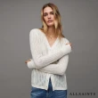 【ALLSAINTS】個性條紋刷破羊毛針織上衣外套毛衣(舒適版型)